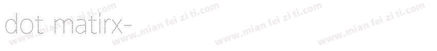 dot matirx字体转换